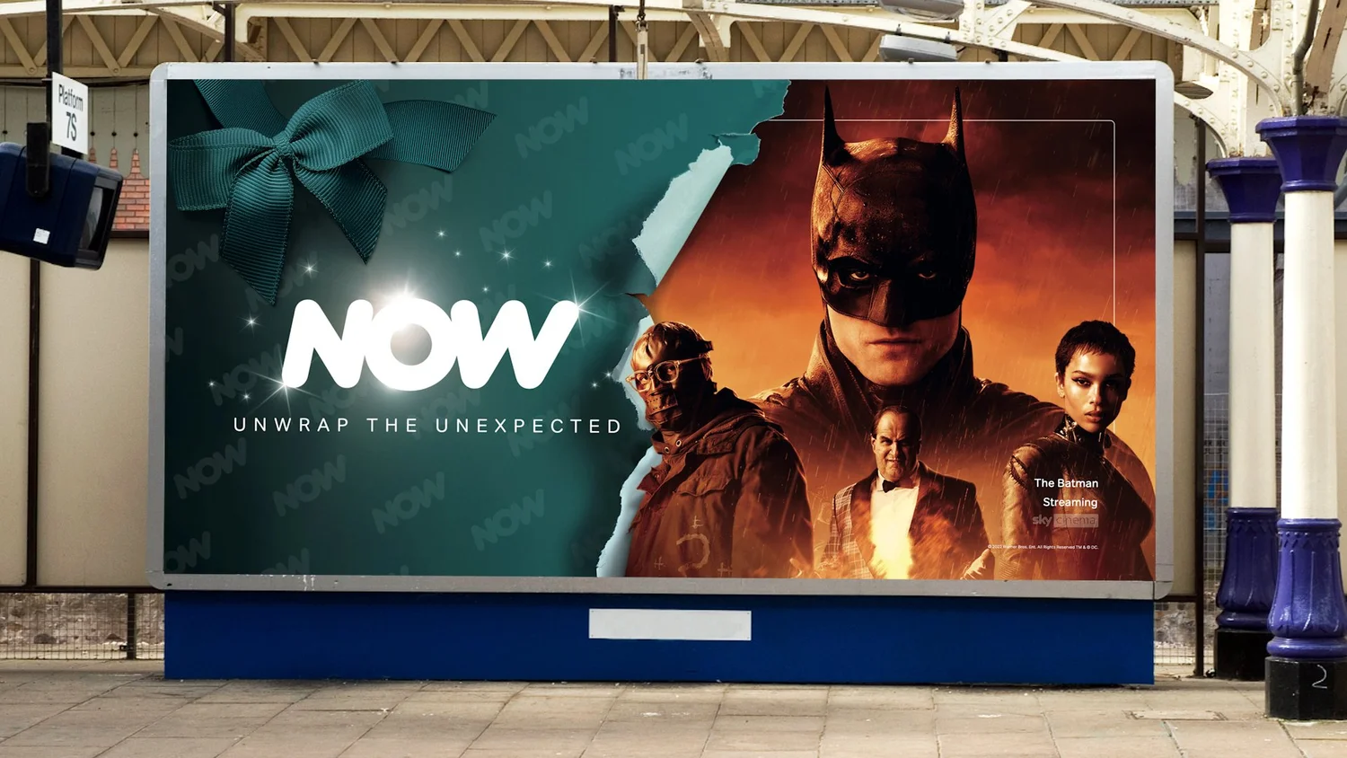 NOW Unwrap the Unexpected campaign poster at Hyde Park station